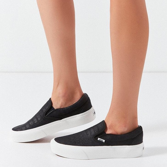 Vans Embossed Slip On Platform Sneakers Vans Embossed Slip On Platform Sneakers